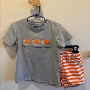 Boys embroidered short set - snips & snails NWT